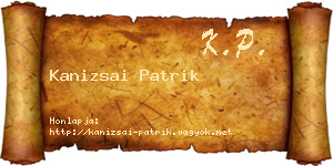 Kanizsai Patrik névjegykártya